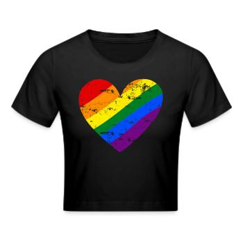 Cœur arc-en-ciel - Crop top - noir - Devant - Marisol (170cm)