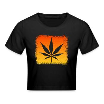 kiffen weed ganja legalize it - Frauen Cropped T-Shirt - Schwarz - Vorne - Marisol (170cm)