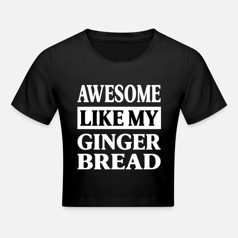 Awesome Like My gingerbread, gingerbread Cookies - Crop top - noir