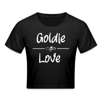 Goldie Love - Frauen Cropped T-Shirt - Schwarz - Vorne - Marisol (170cm)