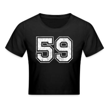 Number 59 - Cropped T-Shirt - black - Front - Marisol (170cm)