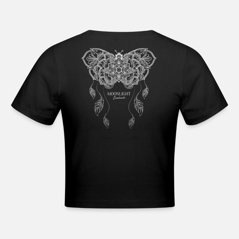 Papillon bohème - Crop top - noir