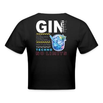 GIN TECHNO NO LIMITS - Cropped T-Shirt - black - Back - Marisol (170cm)