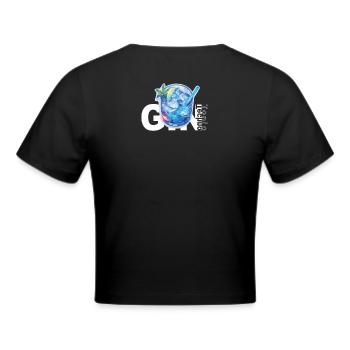 GIN TECHNO - Cropped T-Shirt - black - Back - Marisol (170cm)