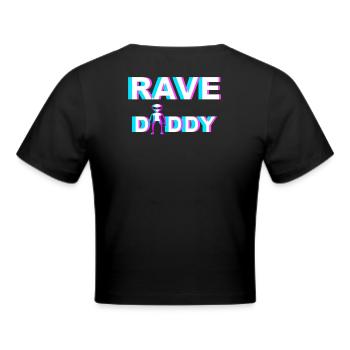 RAVE DADDY - Cropped T-Shirt - black - Back - Marisol (170cm)
