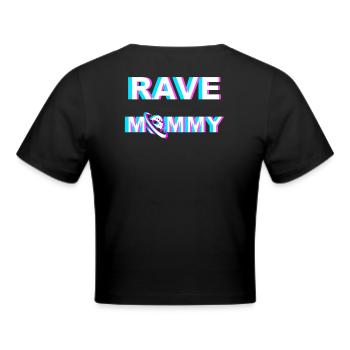 RAVE MOMMY - Cropped T-Shirt - black - Back - Marisol (170cm)
