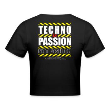 LA TECHNO EST UNE PASSION - Crop top - noir - Dos - Marisol (170cm)