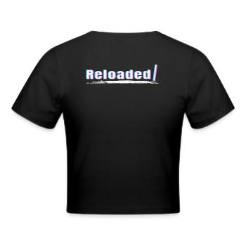 RELOADED - Frauen Cropped T-Shirt - Schwarz - Hinten - Marisol (170cm)