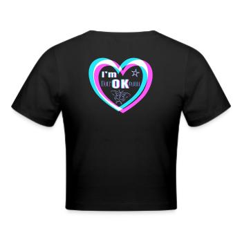 IM OC - Cropped T-Shirt - black - Back - Marisol (170cm)