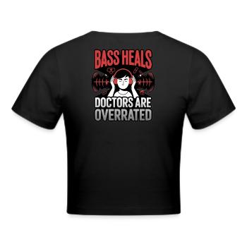 BASS HEALS - Frauen Cropped T-Shirt - Schwarz - Hinten - Marisol (170cm)