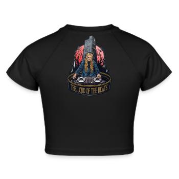 THE LORD OF THE BEATS - Cropped T-Shirt - black - Back - Marisol (170cm)