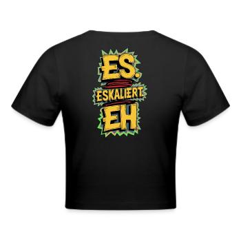 IT ESCALATES, ANYWAY - Cropped T-Shirt - black - Back - Marisol (170cm)