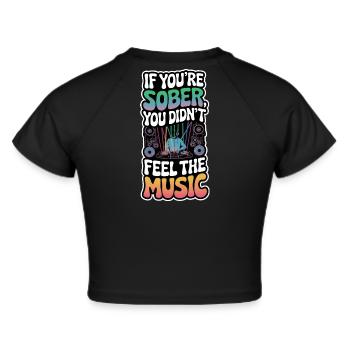 SOBER - Cropped T-Shirt - black - Back - Marisol (170cm)