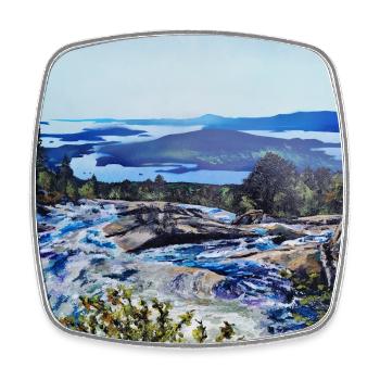 Bremstølen - Square fridge magnet - white - Front