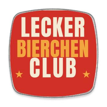Lecker Bierchen Club Bier Team lustiger Spruch - Viereckiger Kühlschrankmagnet - Weiß - Vorne