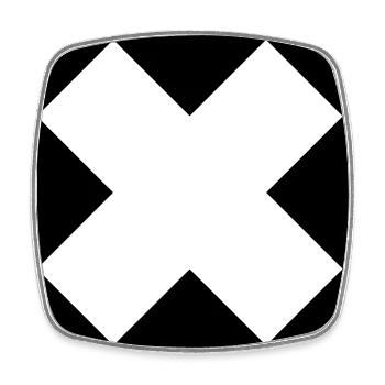 Amsterdam - Square fridge magnet - white - Front