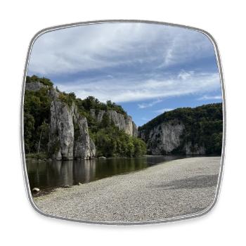 Rivière Kelheim Falaises Paysage Gorges du Danube - Magnet carré - blanc - Devant