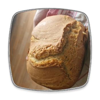 Goldkruste-Brot - Viereckiger Kühlschrankmagnet - Weiß - Vorne