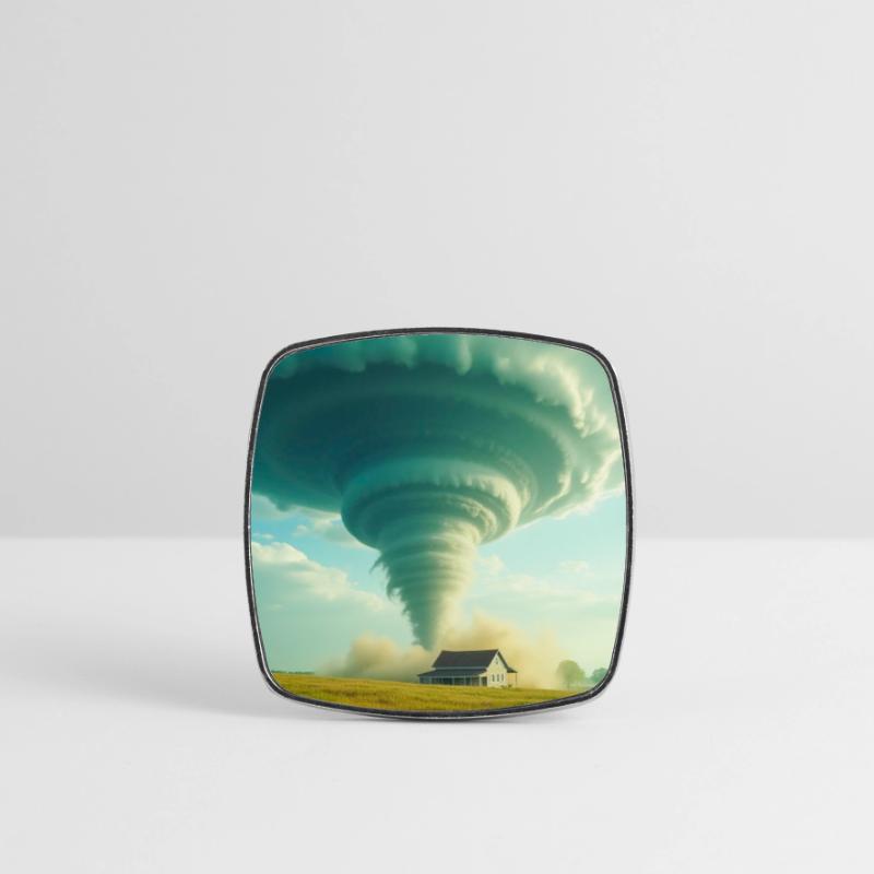 tornado The Storm That Changes Everything Square fridge magnet