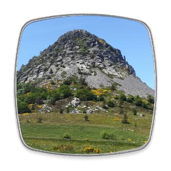 Ardèche Mountain Landscape – France - Magnet carré - blanc - Devant