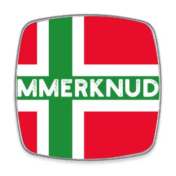 Hammerknuden Bornholm Flagge - Viereckiger Kühlschrankmagnet - Weiß - Vorne