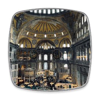 Byzantine Mosaic of the Hagia - Square fridge magnet - white - Front