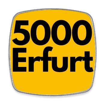 RETRO PLZ 500 ERFURT, DDR LEGENDE GESCHENK OSTEN - Viereckiger Kühlschrankmagnet - Weiß - Vorne