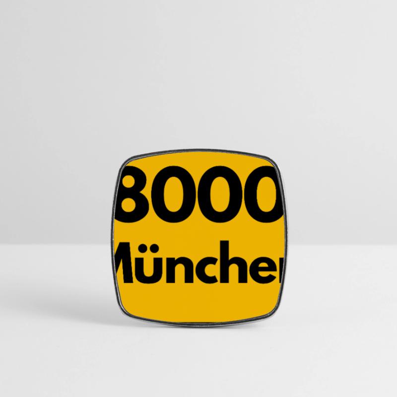 OLD POSTCODE POSTCODE RETRO 8000 MUNICH BAVARIA Square fridge magnet