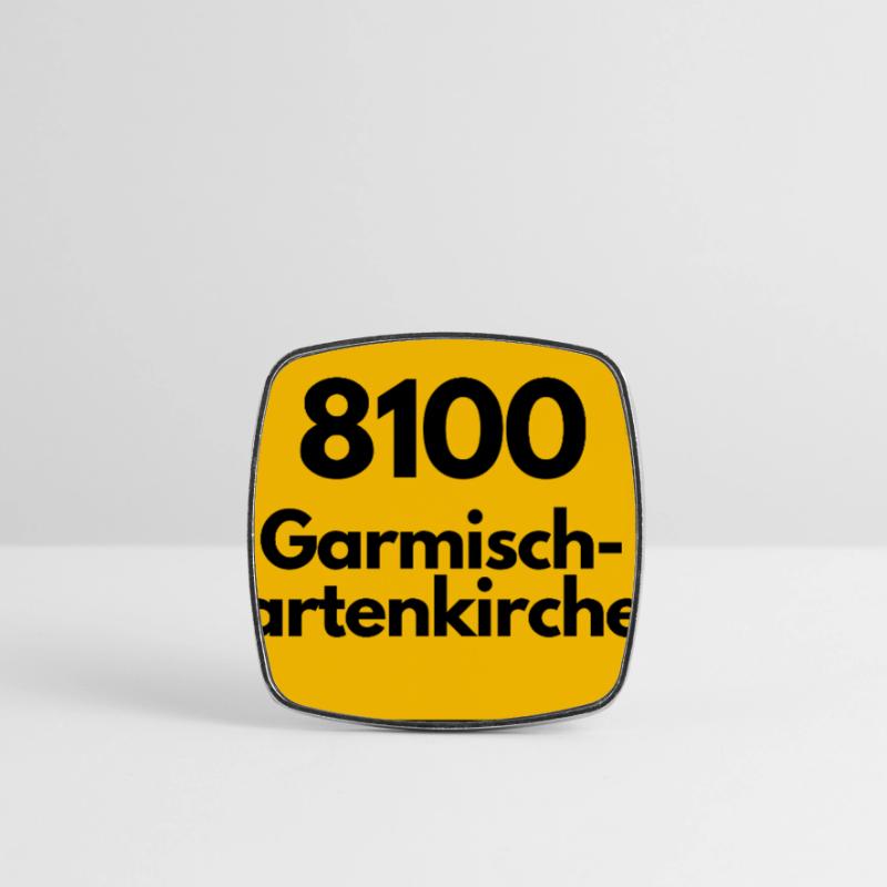 OLD POSTCODE POSTCODE 8100 GARMISCH-PARTENKIRCHEN Square fridge magnet