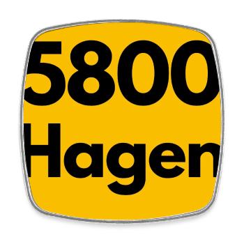 OLD POSTCODE POSTCODE RETRO 5800 HAGEN STOLZ - Square fridge magnet - white - Front