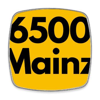 ANCIEN CODE POSTAL RETRO 6500 MAINZ MEEENZ - Magnet carré - blanc - Devant