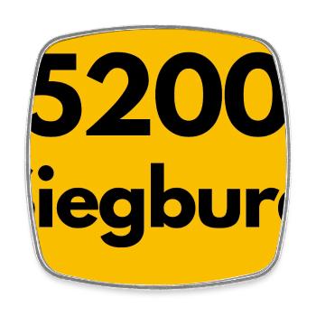 ANCIEN CODE POSTAL RETRO SIEGBURG - RHEIN SIEG - Magnet carré - blanc - Devant