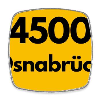 ANCIEN CODE POSTAL 4500 OSNABRÜCK BÜRGERMEISTER - Magnet carré - blanc - Devant