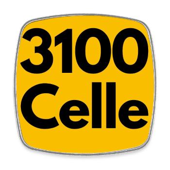 ALTE POSTLEITZAHL PLZ RETRO 3100 CELLE  - Viereckiger Kühlschrankmagnet - Weiß - Vorne