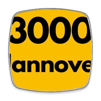 ALT CODE POSTAL RETRO 3000 HANNOVER - Messe - Magnet carré - blanc - Devant
