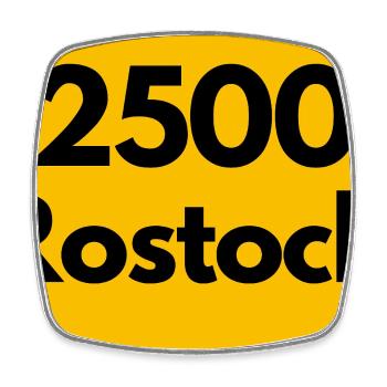 ANCIEN CODE POSTAL RÉTRO 2500 ROSTOCK HANSEPORT - Magnet carré - blanc - Devant