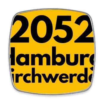 OLD POSTCODE POSTCODE 2053 HAMBURG KIRCHWERDER - Square fridge magnet - white - Front