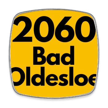 OLD POSTCODE POSTCODE RETRO 2060 BAD OLDESLOE Moin - Square fridge magnet - white - Front