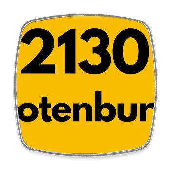 OLD POSTCODE POSTCODE RETRO 2130 ROTENBURG WÜMME - Square fridge magnet - white - Front