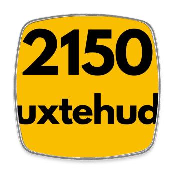 ANCIEN CODE POSTAL RÉTRO 2150 BUXTEHUDE HANSE - Magnet carré - blanc - Devant