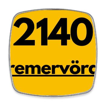 ANCIEN CODE POSTAL RETRO 2140 BREMERVÖRDE - Magnet carré - blanc - Devant