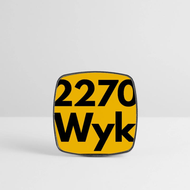 OLD POSTCODE POSTCODE RETRO 2270 WYK – FÖHR INSEL Square fridge magnet