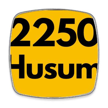 ANCIEN CODE POSTAL RETRO 2250 HUSUM – NORDSEE - Magnet carré - blanc - Devant