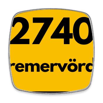 ANCIEN CODE POSTAL RETRO 2740 BREMERVÖRDE – VOIR - Magnet carré - blanc - Devant