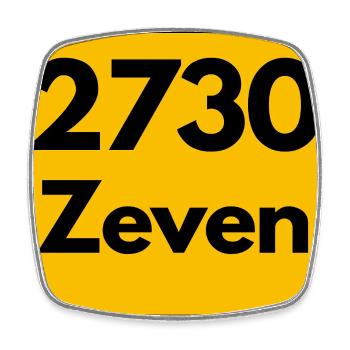 ANCIEN CODE POSTAL RÉTRO 2730 ZEVEN – GEESTHELD - Magnet carré - blanc - Devant