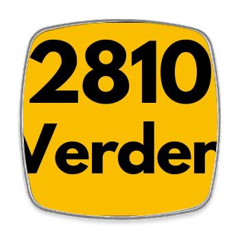 ANCIEN CODE POSTAL RÉTRO 2810 VERDEN PFERDEDOM - Magnet carré - blanc - Devant