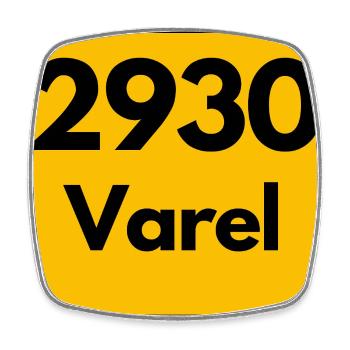 OLD POSTCODE POSTCODE RETRO 2930 VAREL MEER & MÜHLE - Square fridge magnet - white - Front