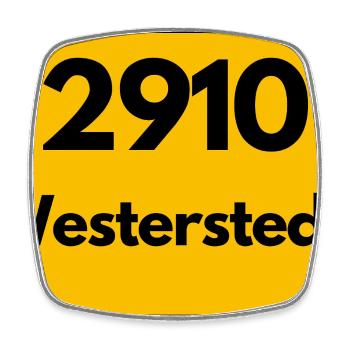 ALTE POSTLEITZAHL PLZ RETRO 2910 WESTERSTEDE  - Viereckiger Kühlschrankmagnet - Weiß - Vorne