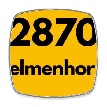 ANCIEN CODE POSTAL RÉTRO 2870 DELMENHORST - Magnet carré - blanc - Devant