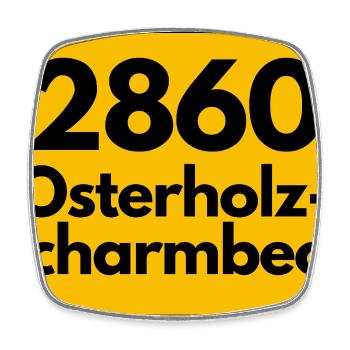 ANCIEN CODE POSTAL 2860 OSTERHOLZ-SCHARMBECK - Magnet carré - blanc - Devant